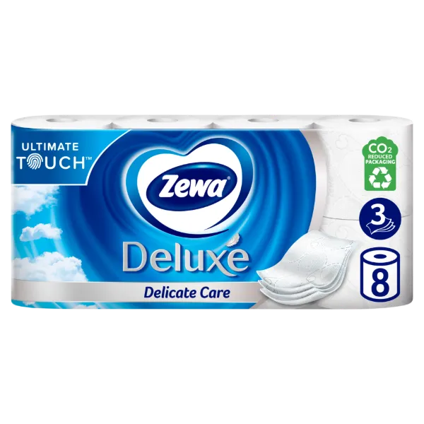 Zewa Deluxe Toalettpapír 3r Fehér 8 tek