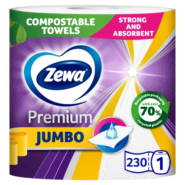 Zewa papírtörlő Premium Jumbo 3 rétegű 230lap