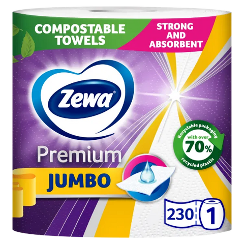 Zewa papírtörlő Premium Jumbo 3 rétegű 230lap