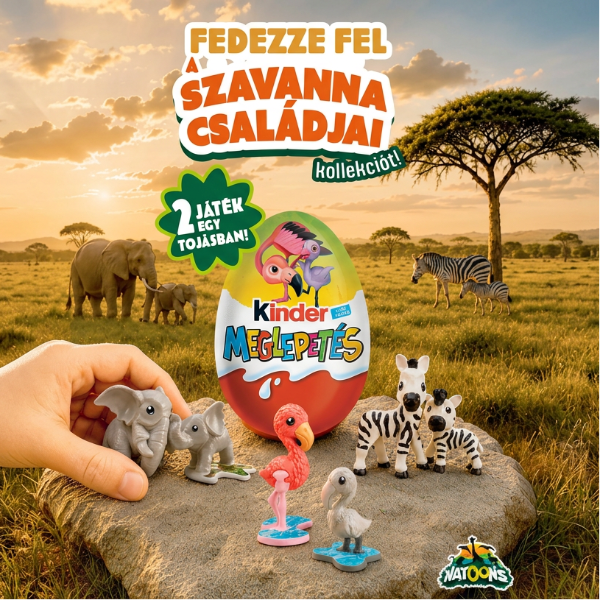 Kinder Tojás Natoons Szavanna Families T3 60g