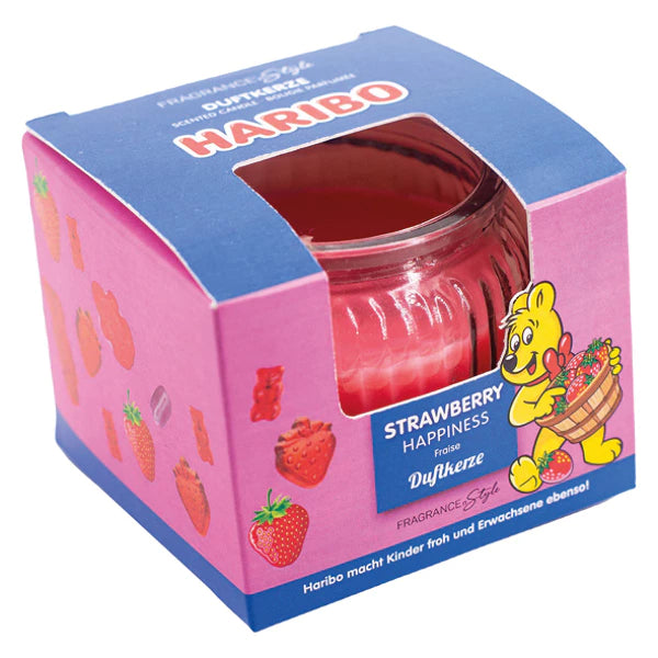 Illatos gyertya Haribo 85g Strawberry Happiness