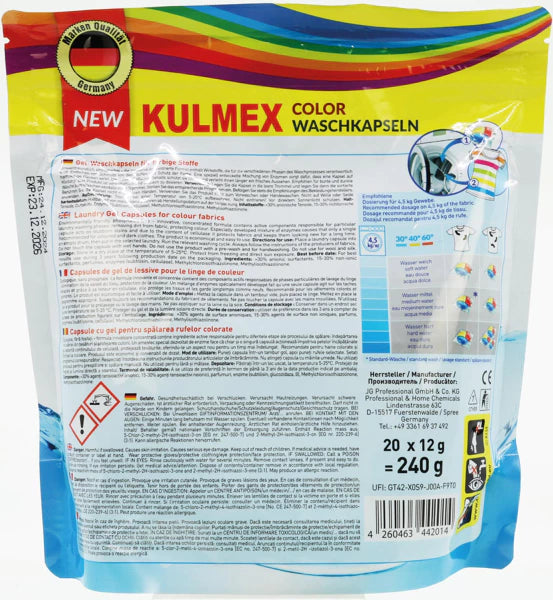 Kulmex mosótabletta  szines 20 db-os
