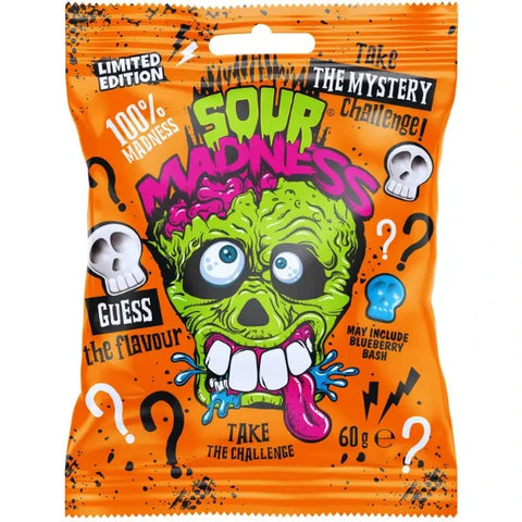 Sour Madness Mystery rejtélyes ízű extra savanyú keménycukorka 60g