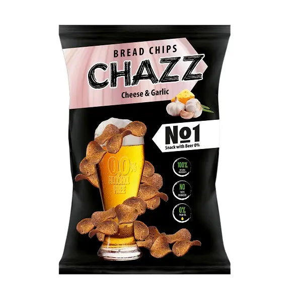 Chazz Bread Cheese and Garlik Chips 100 gr