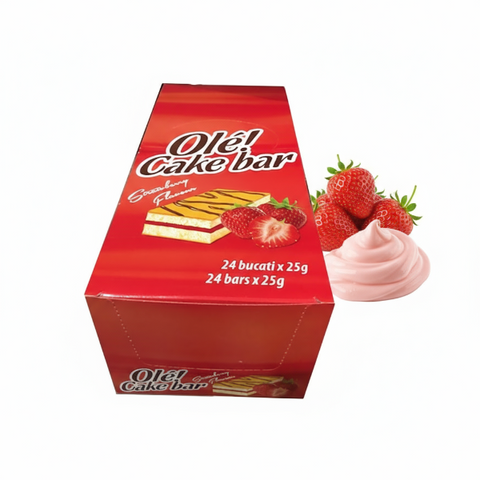 Olé Cake bar piskota szelet epres krémmel