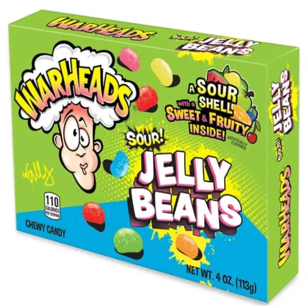 Warheads Jelly Beans savanyú gyümölcsös drazsé 113g
