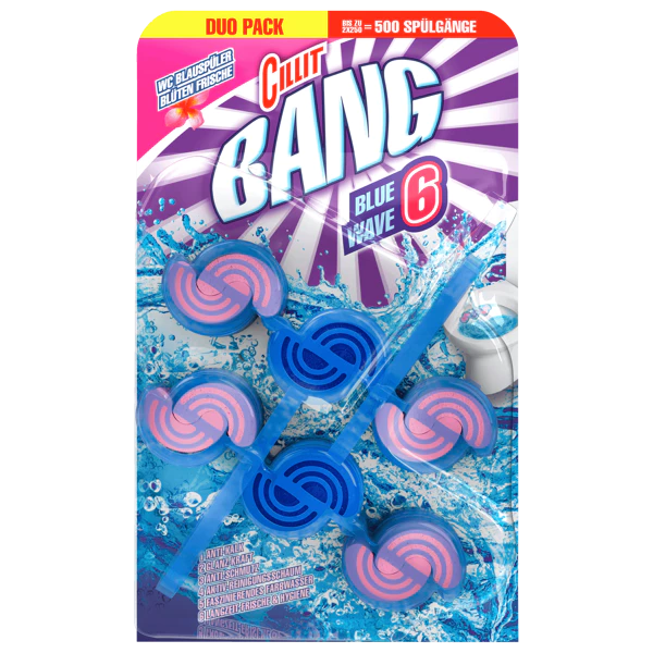 Cillit Bang Wc-block Blue Wave 6 friss virág illat 2x39g