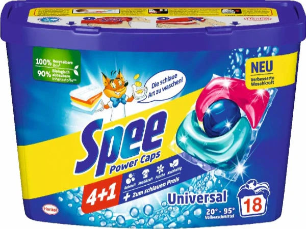 Spee power lágykapszula univerzális 18 mosási adag, 216g