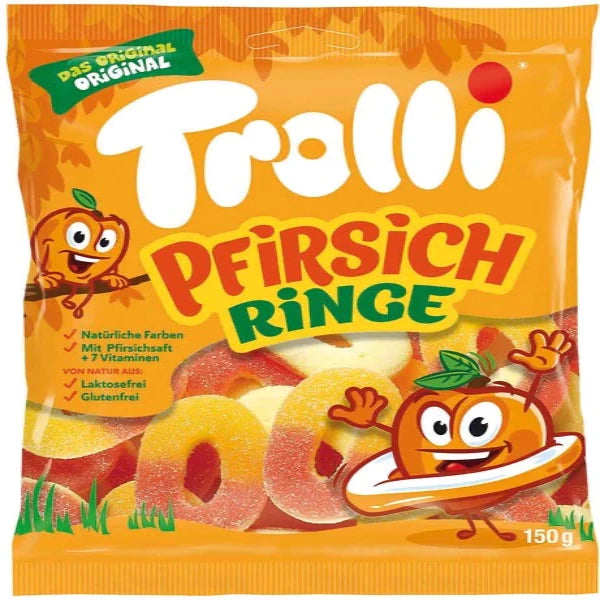 Trolli őszibarack karikák 150g