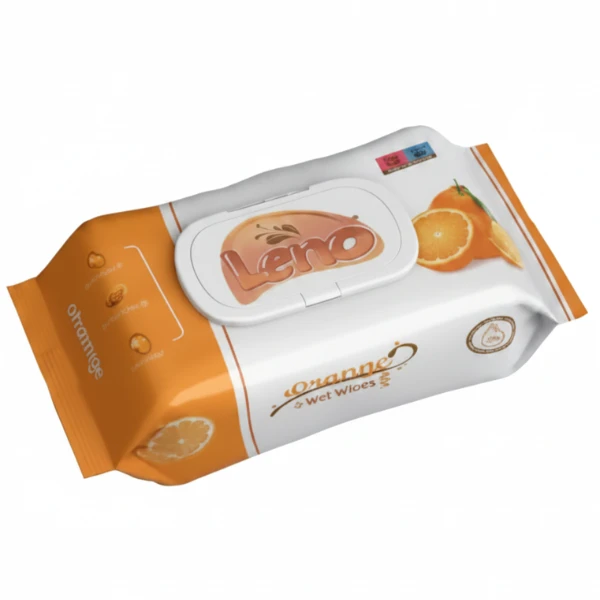 Leno ORANGE nedves törlőkendők, adagolóval és tetővel, 120 darab