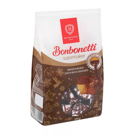 Bonbonetti Étcsokoládéval bevont rum-kakaós szaloncukor 280g