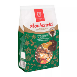 Bonbonetti Étcsokoládéval bevont citromos-narancsos zselés szaloncukor 280g