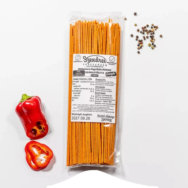 Durum Szendrei Habaneros Lunghi Száraztészta 300gr. - 30% zöldségtartalommal