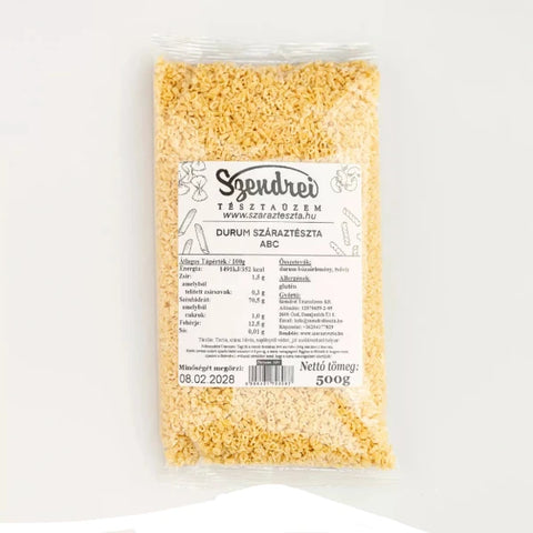 Durum Szendrei ABC Száraztészta 500gr.
