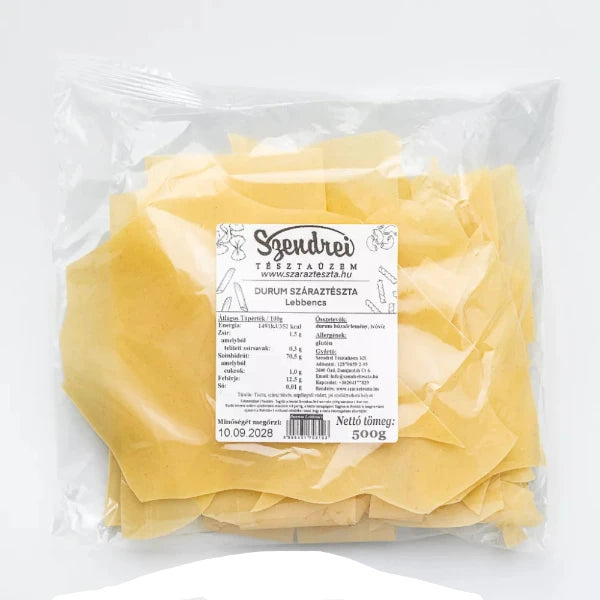 Durum Szendrei Lebbencs Száraztészta 500gr.