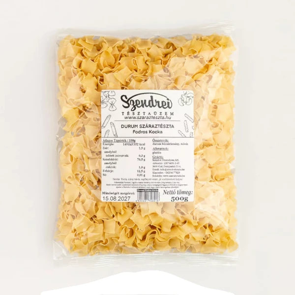 Durum Szendrei Fodros kocka Száraztészta 500gr.