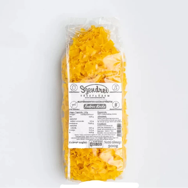 Gluténmentes Fodros Kocka 500 gr. - Szendrei Száraztészta