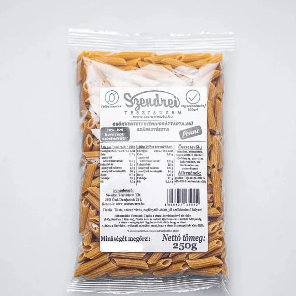 Csökkentett Szénhidráttartalmú Penne 250gr. - Szendrei Száraztészta