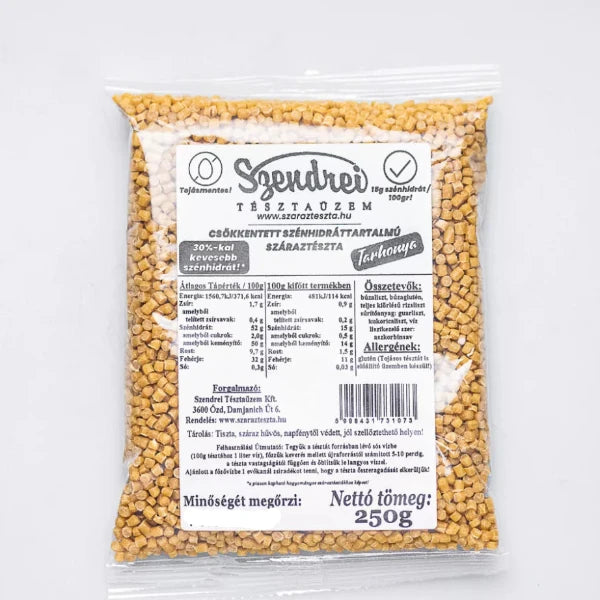 Csökkentett Szénhidráttartalmú Tarhonya 250gr. - Szendrei Száraztészta