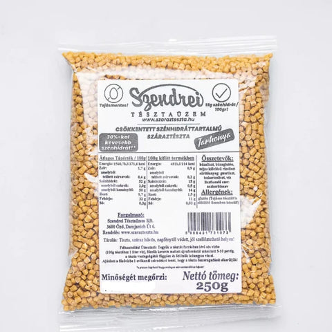 Csökkentett Szénhidráttartalmú Tarhonya 250gr. - Szendrei Száraztészta