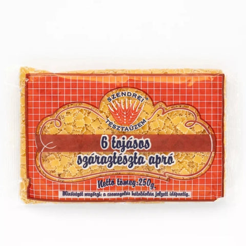 6 Tojásos Szendrei Eperlevél Száraztészta 250gr.
