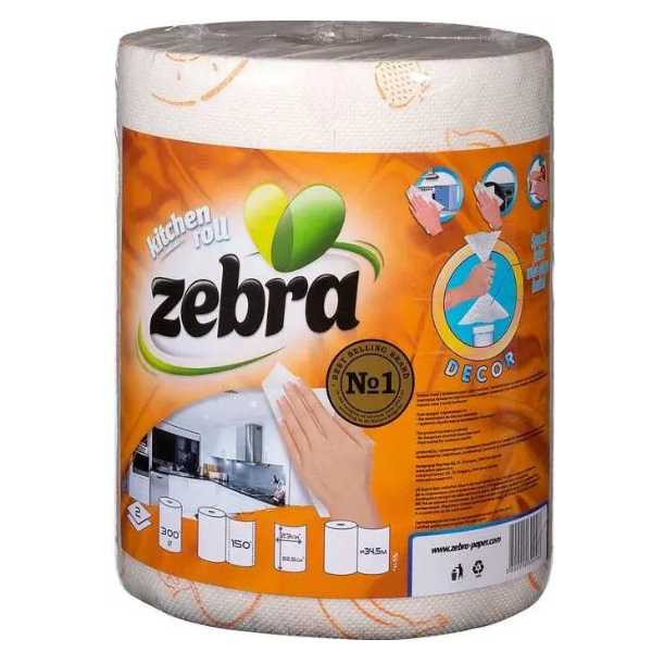 Zebra kéztörlő 2 rétegű 150 lap