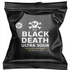 Black Death Ultra Sour - Exclusive to Mr Simms - citromos savanyú cukor 100g