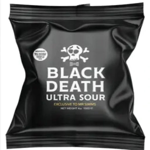 Black Death Ultra Sour - Exclusive to Mr Simms - citromos savanyú cukor 100g