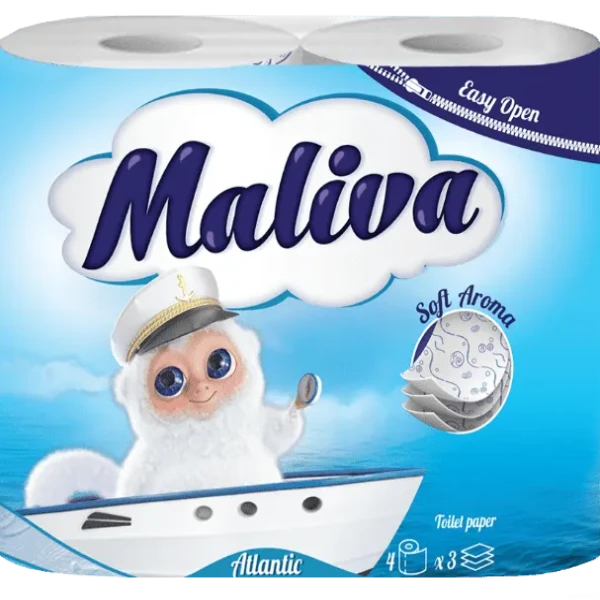 Maliva Atlantic Scented WC papír 3 réteg 4 tekercs, 17 m