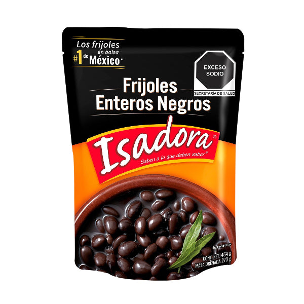 Isadora Frijoles Enteros Negros Pouch 454 gr