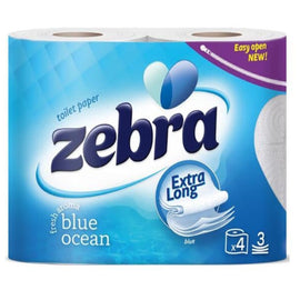 Zebra Blue WC papír 3 rétegű, 4 tekercs