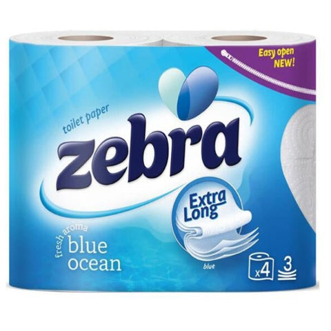 Zebra Blue WC papír 3 rétegű, 4 tekercs