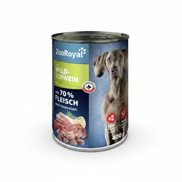 ZooRoyal nedves kutyaeledel vaddisznós, 400g