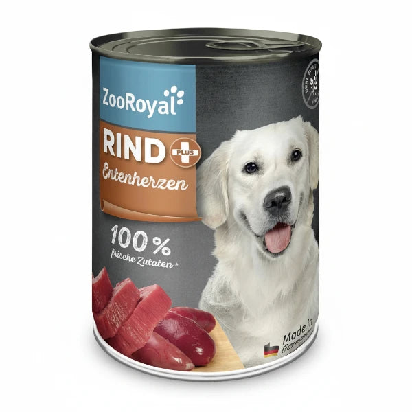 ZooRoyal nedves kutyaeledel marhahús + kacsaszívek, 400g