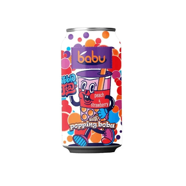 Babu Bubble Tea Strawberry-Peach 315 ml +50 Ft Betétdíj