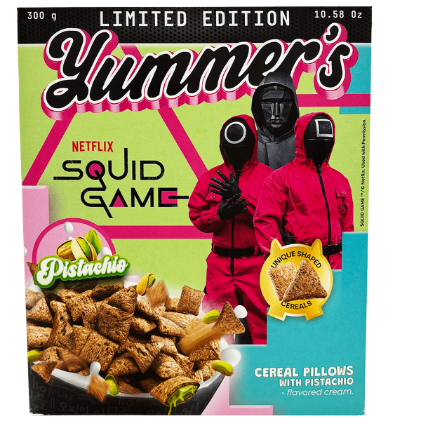 Squid Game Yummer's  Gabonapehely pisztácia ízű krémmel 300 gr