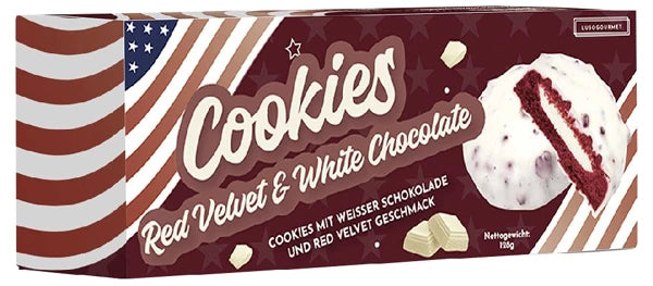 Lusogourmet Cookies Red Velvet &White Chocolate 128 gr