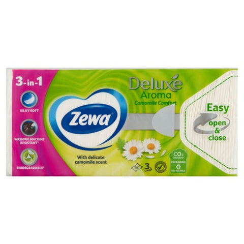 Zewa Deluxe Papírzsebkendő Kamilla 90 db