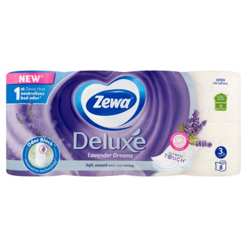Zewa Deluxe Toalettpapír 3r Lavender 8 tek