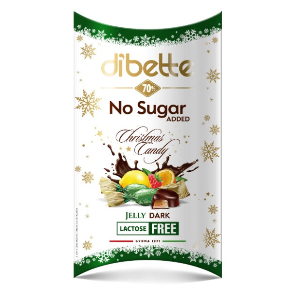 Dibette NAS Diabetikus  Étcsokoládés gyümölcsös zselés Szaloncukor 220g