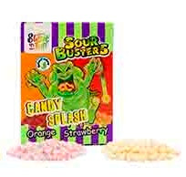 Sour Busters Candy Splash savanyú cukorka Eper és Narancs 45g