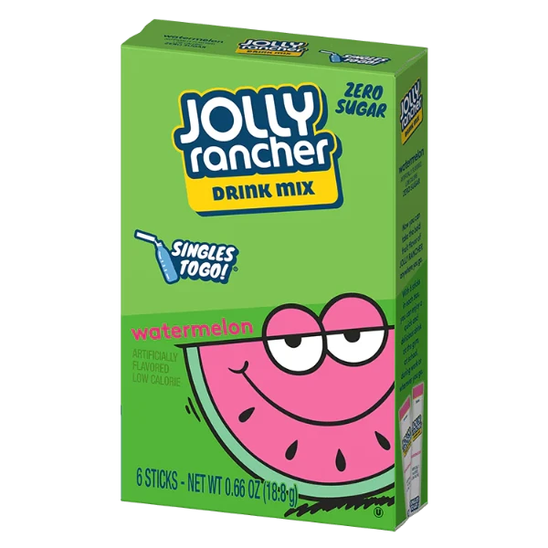 Jolly rancher Drink Mix singles Watermelon 6x3.13