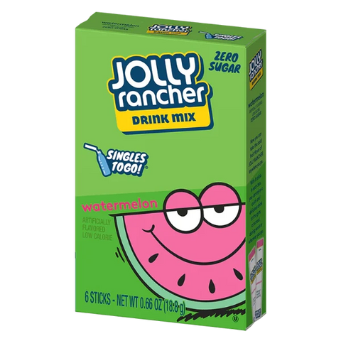 Jolly rancher Drink Mix singles Watermelon 6x3.13