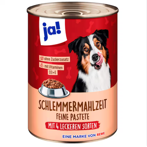 Ja! nedves kutyaeledel Ínyenc menü öt finom fajtával 400g