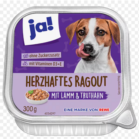 Ja!  kutya nedves eledel Bárány- és pulyka ragu 300g