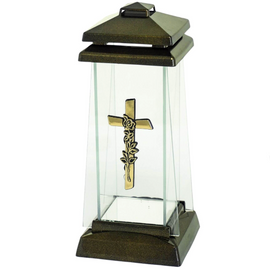 Arany kegyeleti mécses Kereszt 27cm