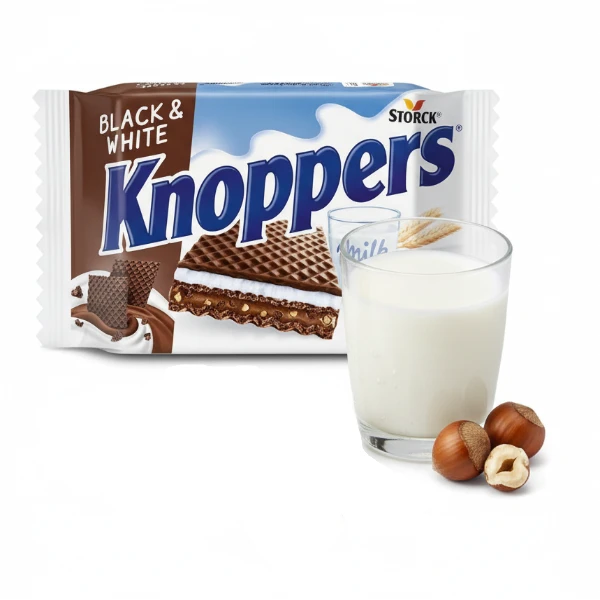 Knopper Black & White töltött ostya 25 gr
