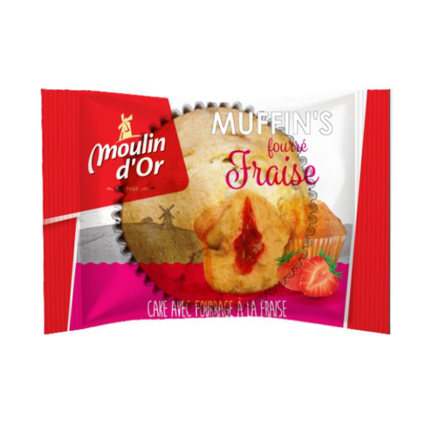 Moulin d'Or  Muffin's Strawberry Crème 55gr