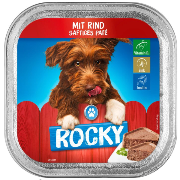 Rocky Nedves kutyaeledel marhahussal 300 gr