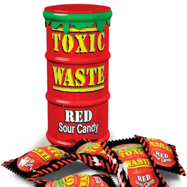 Toxic Waste Red Drum Sour Candies 42g